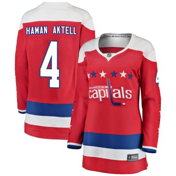 Breakaway Fanatics Branded Women's Hardy Haman Aktell Washington Capitals Alternate Jersey - Red