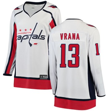 Breakaway Fanatics Branded Women's Jakub Vrana Washington Capitals Away Jersey - White