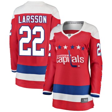 Breakaway Fanatics Branded Women's Johan Larsson Washington Capitals Alternate Jersey - Red