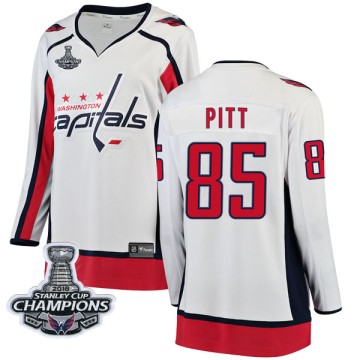Breakaway Fanatics Branded Women's Josh Pitt Washington Capitals Away 2018 Stanley Cup Champions Patch Jersey - White