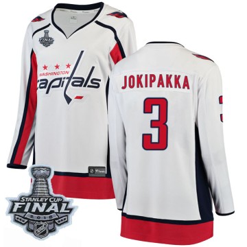 Breakaway Fanatics Branded Women's Jyrki Jokipakka Washington Capitals Away 2018 Stanley Cup Final Patch Jersey - White