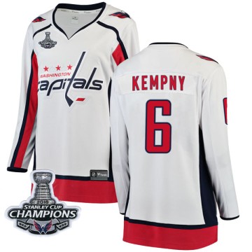 Breakaway Fanatics Branded Women's Michal Kempny Washington Capitals Away 2018 Stanley Cup Champions Patch Jersey - White