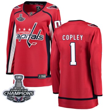Breakaway Fanatics Branded Women's Pheonix Copley Washington Capitals Home 2018 Stanley Cup Champions Patch Jersey - Red