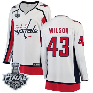 Breakaway Fanatics Branded Women's Tom Wilson Washington Capitals Away 2018 Stanley Cup Final Patch Jersey - White