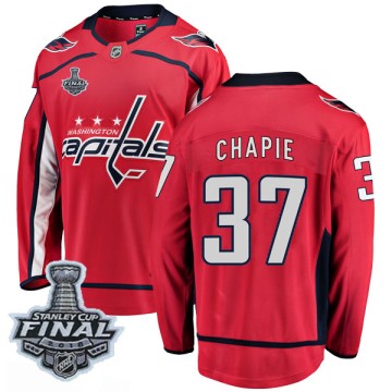Breakaway Fanatics Branded Youth Adam Chapie Washington Capitals Home 2018 Stanley Cup Final Patch Jersey - Red