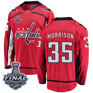 Breakaway Fanatics Branded Youth Adam Morrison Washington Capitals Home 2018 Stanley Cup Final Patch Jersey - Red