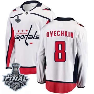 Breakaway Fanatics Branded Youth Alexander Ovechkin Washington Capitals Away 2018 Stanley Cup Final Patch Jersey - White