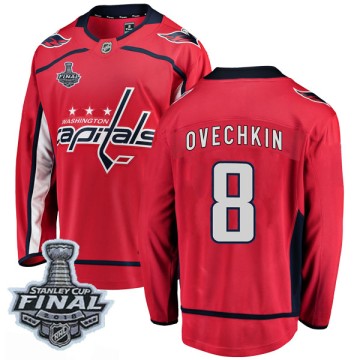 Breakaway Fanatics Branded Youth Alexander Ovechkin Washington Capitals Home 2018 Stanley Cup Final Patch Jersey - Red