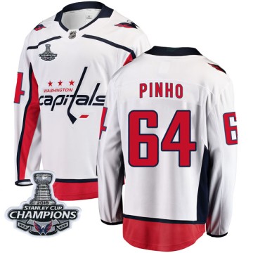 Breakaway Fanatics Branded Youth Brian Pinho Washington Capitals Away 2018 Stanley Cup Champions Patch Jersey - White