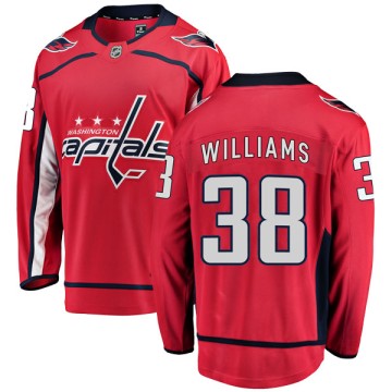Breakaway Fanatics Branded Youth Colby Williams Washington Capitals Home Jersey - Red