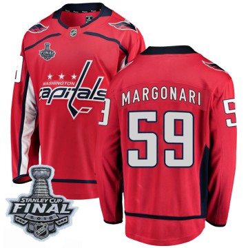 Breakaway Fanatics Branded Youth Dylan Margonari Washington Capitals Home 2018 Stanley Cup Final Patch Jersey - Red