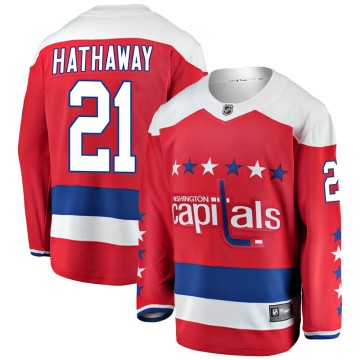 Breakaway Fanatics Branded Youth Garnet Hathaway Washington Capitals Alternate Jersey - Red