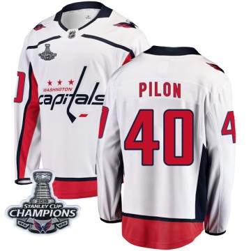 Breakaway Fanatics Branded Youth Garrett Pilon Washington Capitals Away 2018 Stanley Cup Champions Patch Jersey - White