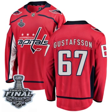 Breakaway Fanatics Branded Youth Hampus Gustafsson Washington Capitals Home 2018 Stanley Cup Final Patch Jersey - Red