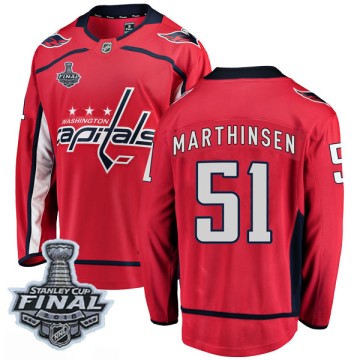 Breakaway Fanatics Branded Youth Kristian Roykas Marthinsen Washington Capitals Home 2018 Stanley Cup Final Patch Jersey - Red