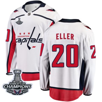 Breakaway Fanatics Branded Youth Lars Eller Washington Capitals Away 2018 Stanley Cup Champions Patch Jersey - White