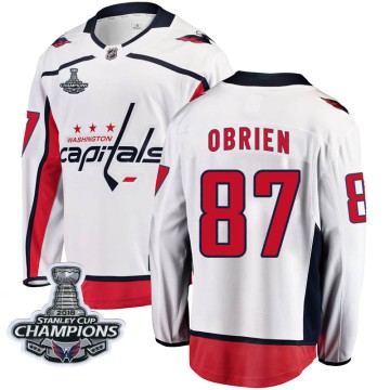 Breakaway Fanatics Branded Youth Liam O'Brien Washington Capitals Away 2018 Stanley Cup Champions Patch Jersey - White