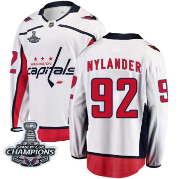 Breakaway Fanatics Branded Youth Michael Nylander Washington Capitals Away 2018 Stanley Cup Champions Patch Jersey - White