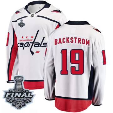 Breakaway Fanatics Branded Youth Nicklas Backstrom Washington Capitals Away 2018 Stanley Cup Final Patch Jersey - White