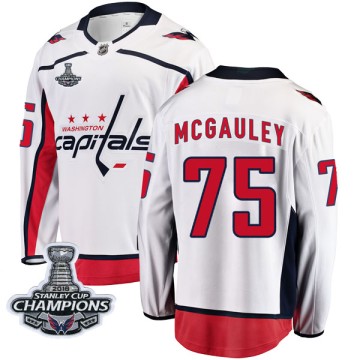 Breakaway Fanatics Branded Youth Tim McGauley Washington Capitals Away 2018 Stanley Cup Champions Patch Jersey - White