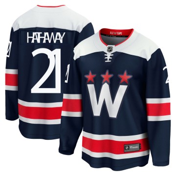 Premier Fanatics Branded Men's Garnet Hathaway Washington Capitals zied Breakaway 2020/21 Alternate Jersey - Navy