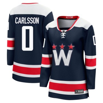 Premier Fanatics Branded Women's Gabriel Carlsson Washington Capitals zied Breakaway 2020/21 Alternate Jersey - Navy