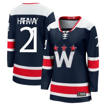 Premier Fanatics Branded Women's Garnet Hathaway Washington Capitals zied Breakaway 2020/21 Alternate Jersey - Navy